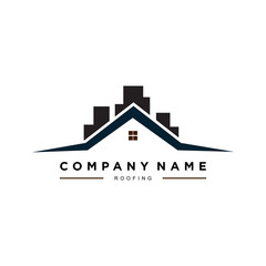 Naklejka premium home real estate vector icon logo. Building roofing house company. Home apartment icon.