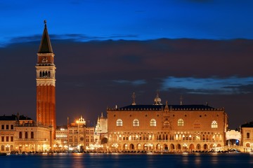 Venice skyline at night
