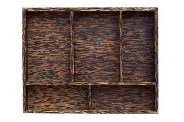 Wooden box isolated on white