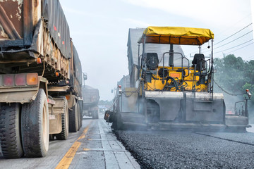 Road was supplemented with asphaltic in Thailand