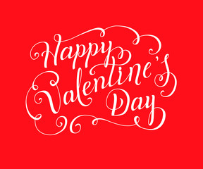 Vector lettering design for Valentines Day greeting card