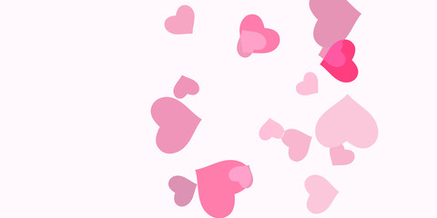 Pink heart confetti