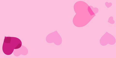 Pink heart confetti