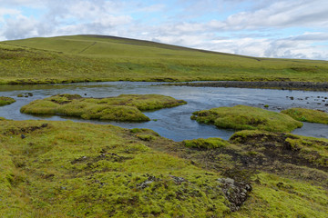 Fototapeta na wymiar Landschaft entlang der F208, Island