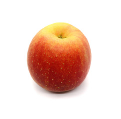 Red ripe Apple isolated on white background.