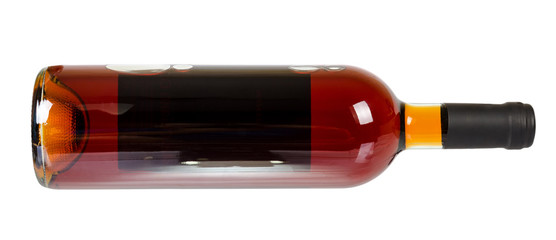 closed bottle of wine, alcohol and addiction concept