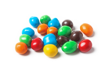 Multicolored dragee candies