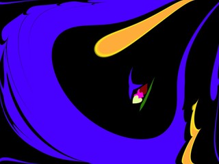 cat on black background