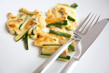 Zucchini fritters with batter