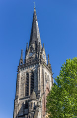 Fototapeta na wymiar Tower of the Lutherkirche church in Kassel, Germany