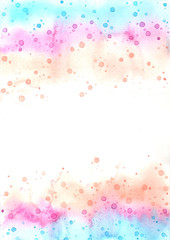 Abstract sweet candy watercolor hand painting background for decoration.