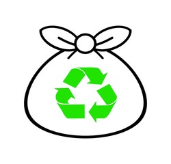 リサイクルマークの描かれた袋