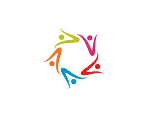 Fototapeta premium Adoption and community care Logo template
