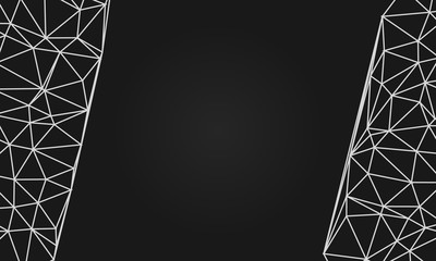 Abstract geometric background with polygons. Info graphics composition with geometric shapes.Retro label design. Vector illustration for business presentation - Vector