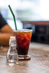 drink with ice and lemon