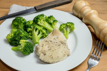 Chicken steak and broccoli