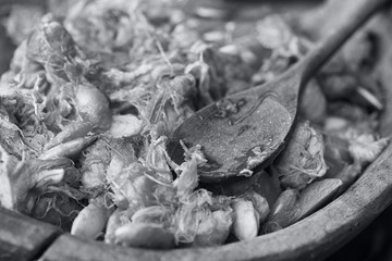 Head carved from pumpkin