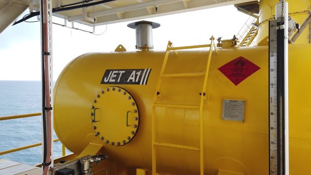 Jet A1 fuel tank on a drilling rig