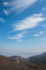 Fototapeta na wymiar clouds over mountains