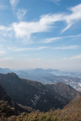 Fototapeta na wymiar view of mountains lianyungang,jiangsu,china