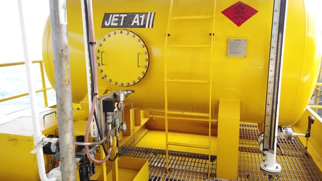Jet A1 fuel tank on a drilling rig