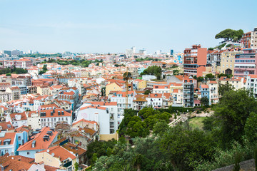 Fototapeta na wymiar Panorama Lizbony, Portugalia