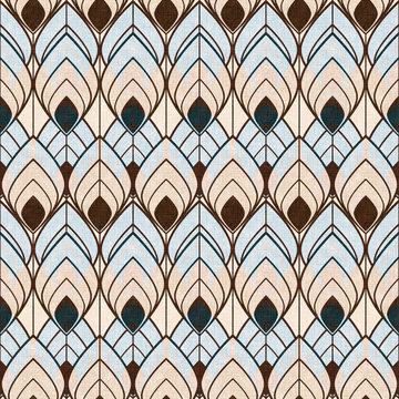  Seamless textured ornament in art Deco style.
