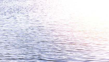 Landscape lake. Texture of water. The lake is at dawn. The mouth of the river at the confluence of...