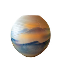 Vintage beautiful jar isolated on white background of file with Clipping Path .