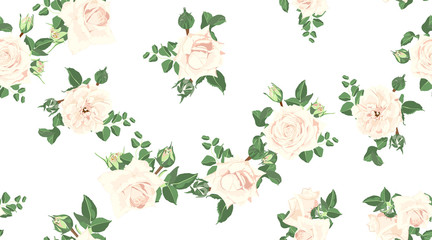 Floral Pattern for Wedding Card.