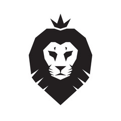 Lion head - creative business logo template vector illustration. Animal wild big cat face graphic sign. Pride, strong, power concept symbol. King of the beasts. Design element. 