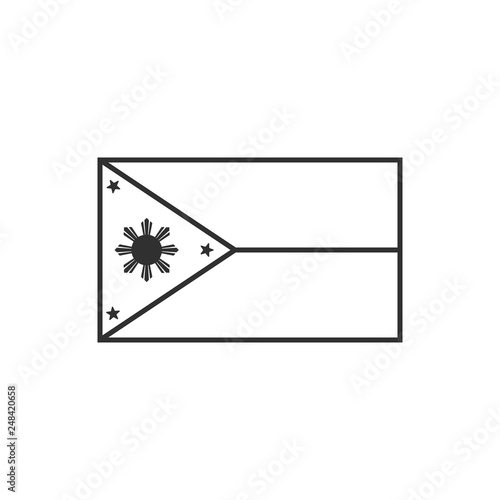 Philippines Flag Icon In Black Outline Flat Design Independence Day Or National Day Holiday Concept Wall Mural Wavemovies Philippines Flag Icon In Black Outline Flat Design Independence Day Or National Day Holiday Concept Wall Mural Wavemovies