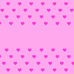 Hearts pattern, symbol background. Valentine's day and Mother's day card prink, pink, red colors. Love expression vector. Illustration