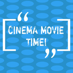 Handwriting text Cinema Movie Time. Concept meaning which entertainment such showing movie scheduled to start Columns of Small Color Oval Shape Geometric Pattern in Seamless Repetition