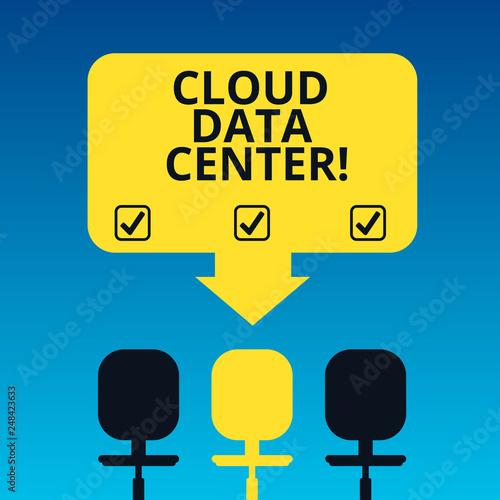 Handwriting Text Writing Cloud Data Center Concept Meaning