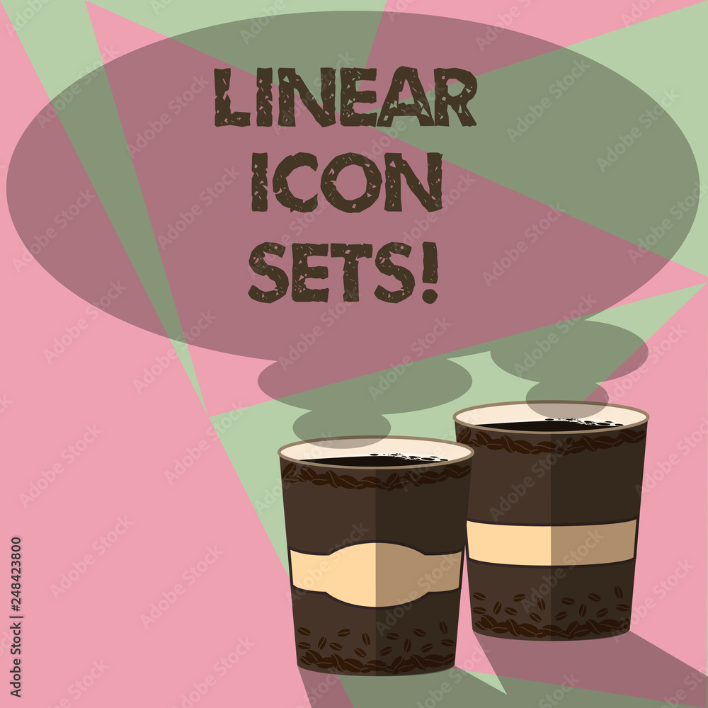 Poster conceptual hand writing showing linear icon sets. business photo text figures help us to go faster i
