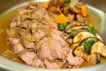  prepared delicious meal for buffet dinner