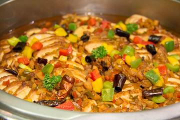 prepared delicious meal for buffet dinner