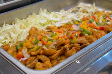  delicious Thai food in dish for buffet