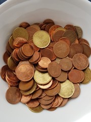 Euro coins, background