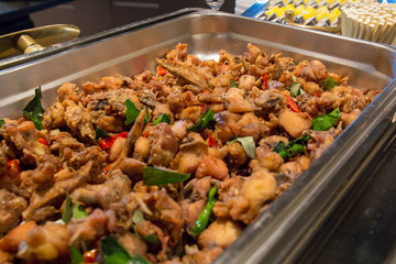  delicious Thai food in dish for buffet