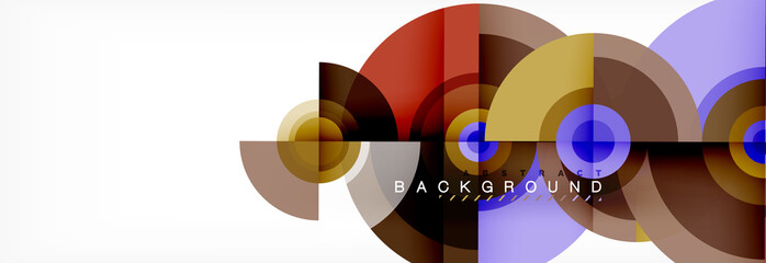 Fototapeta premium Round circles and triangles abstract background