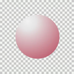 Blank round sphere ball of red. Modern abstract vector sign