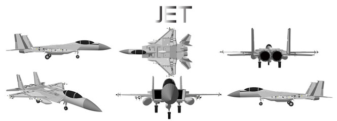 Jet and warships