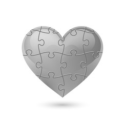 Obraz na płótnie Canvas Puzzle heart. Vector illustration