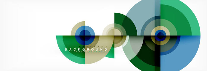 Vector circle composition, geometric minimal design illustration