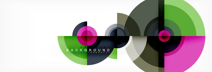 Circular vector abstract background