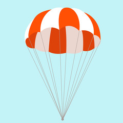 parachute, vector illustration ,flat style,  front