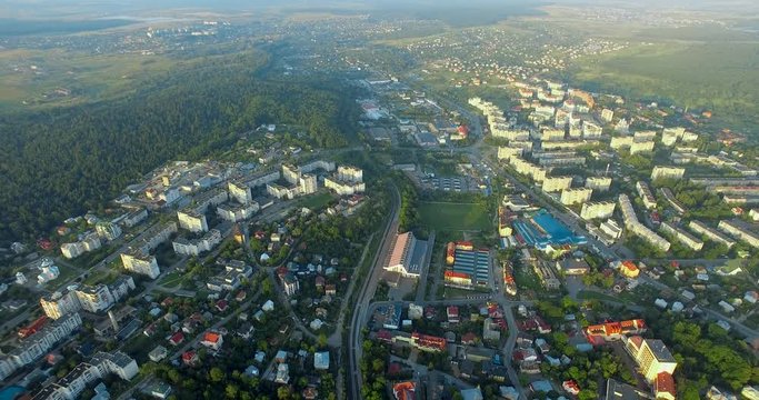 Truskavets, Lviv region. Ukraine, Aerial drone view