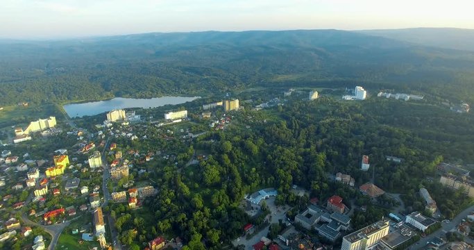 Truskavets, Lviv region. Ukraine, Aerial drone view